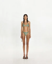 Mango Women's Printed Triangle Bikini Top