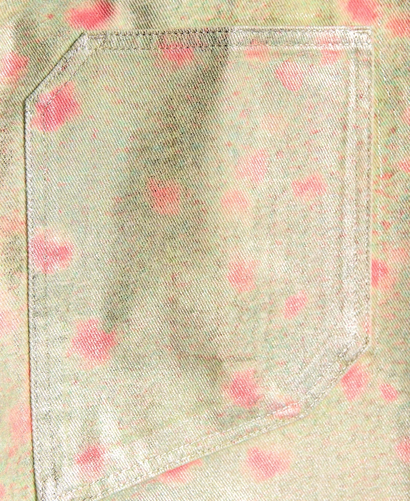 Mango Women's Foil-Printed Straight Mid-Rise Jeans