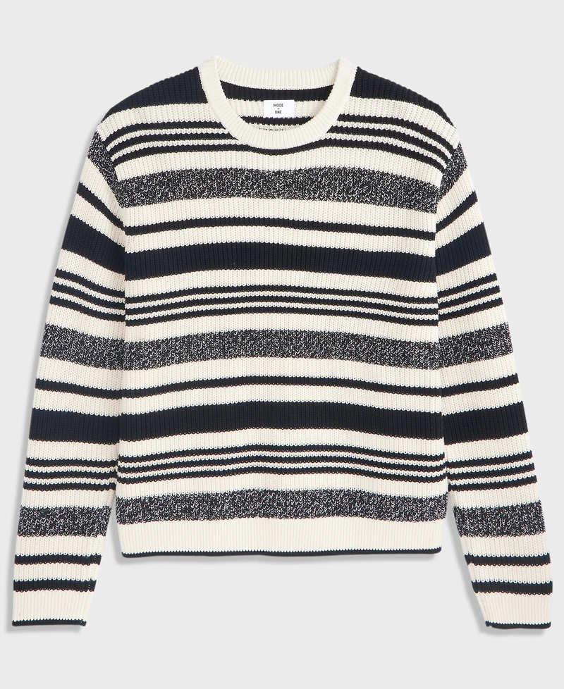 Mode of One Women's Graphic Boxy-Fit Crewneck Sweater, Macy's Exclusive