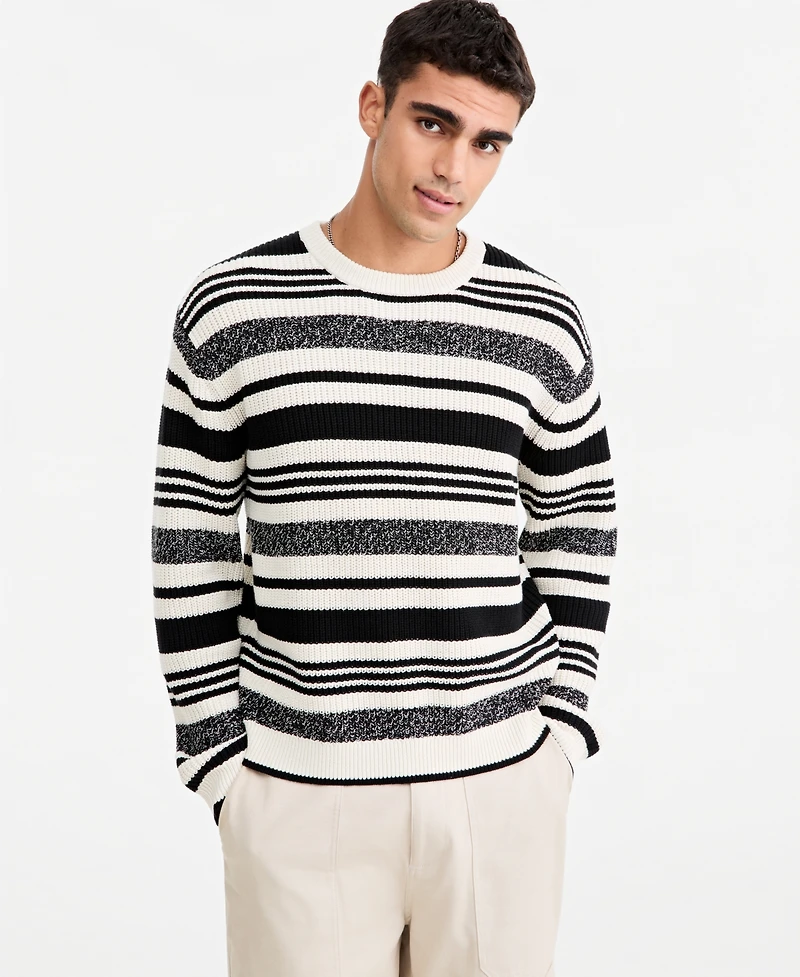 Mode of One Women's Graphic Boxy-Fit Crewneck Sweater, Macy's Exclusive