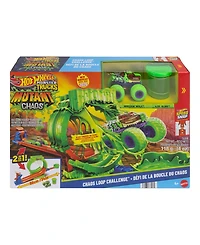 Hot Wheels 1:64 Scale Monster Trucks Mutant Chaos Chaos Loop Challenge Playset