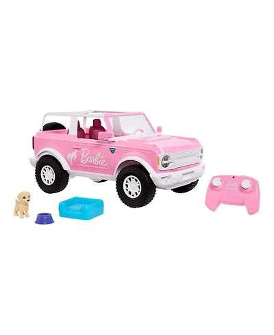 Hot Wheels Barbie Ford Bronco Battery-Powered Rc Remote-Control Toy Car with Accessories