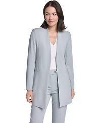 Calvin Klein Women's Collarless Open-Front Long Topper Jacket