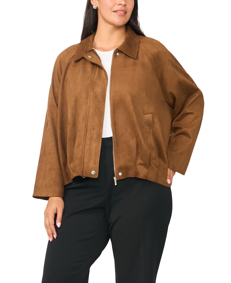 Vince Camuto Plus Raglan-Sleeve Jacket