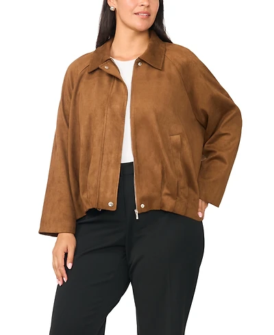 Vince Camuto Plus Raglan-Sleeve Jacket