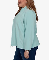 Alfred Dunner Plus Classic Quilted Zip-Front Knit Jacket