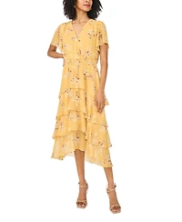 Vince Camuto Women's Four-Tier Layered Midi Dress