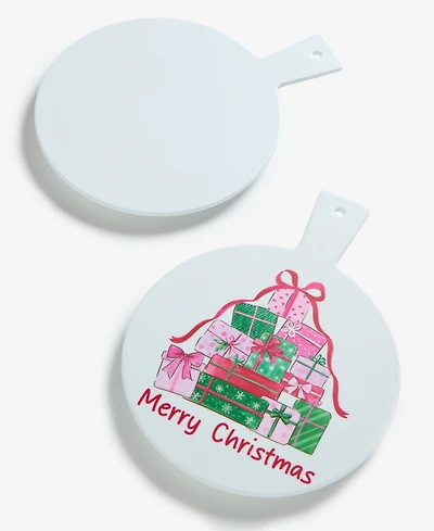 Tinsel and Frost Melamine Presents Cheese Board, Set of 2