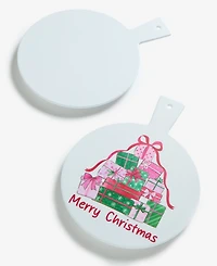 Tinsel and Frost Melamine Presents Cheese Board, Set of 2