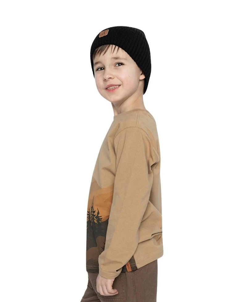 Deux par Deux Toddler Boys Long Sleeve Organic Cotton T-Shirt