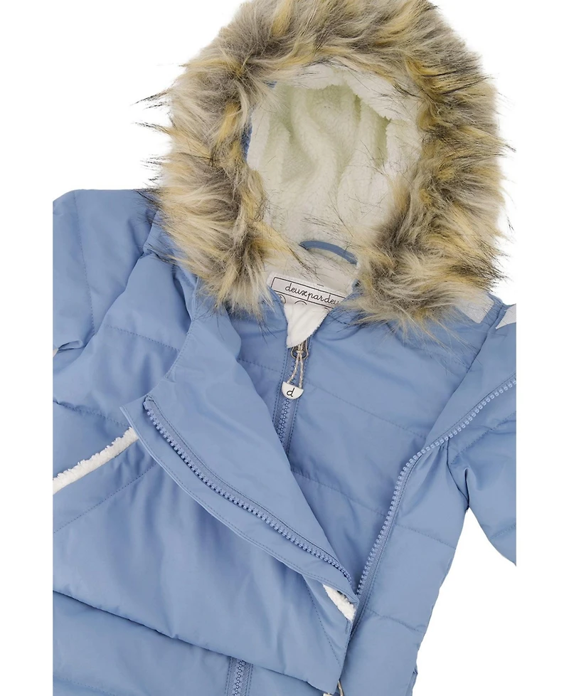 Deux par Baby Boy ( 3M to 24 M ) Snug One Piece Snowsuit Adapted for Car Seats