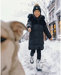 Deux par Deux Little and Big Girl ( size 6 to 14 ) Long Winter Puffer Coat
