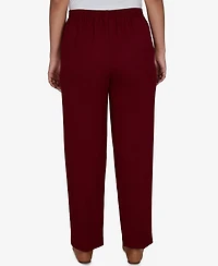Alfred Dunner Petite Union Square Textured Pull-On Straight Pants