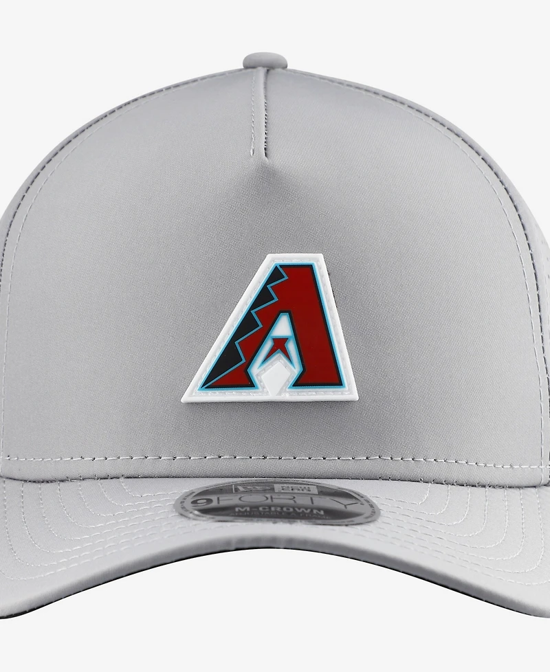 New Era Men's Gray Arizona Diamondbacks Micro Logo 9FORTY M-Crown A-Frame Adjustable Hat