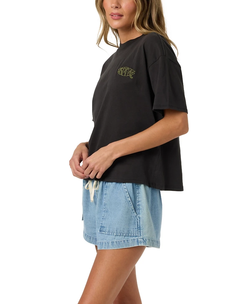 O'Neill Women's Board Crewneck Embroidered Easy T-Shirt