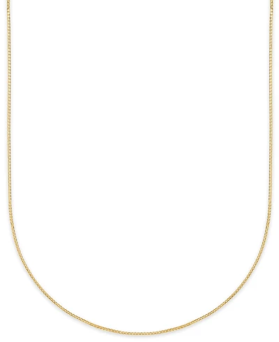 Macy's Diamond-Cut Box Chain Necklace in 10k Yellow Gold