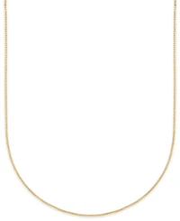 Macy's Diamond-Cut Box Chain Necklace in 10k Yellow Gold