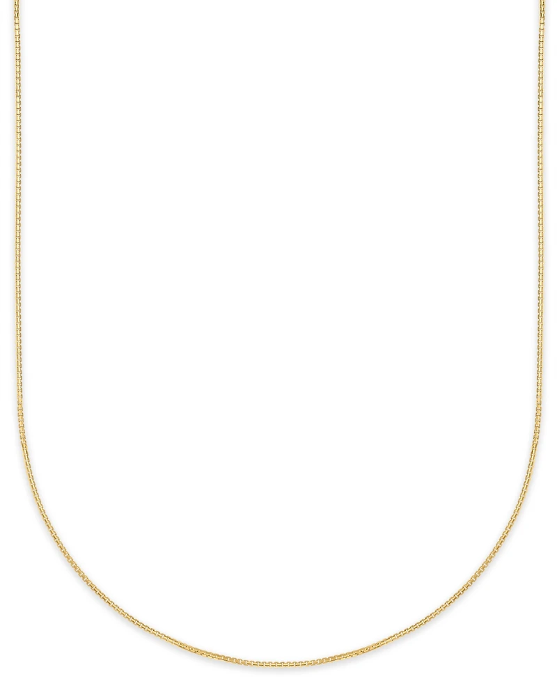 Macy's Diamond-Cut Box Chain Necklace in 10k Yellow Gold