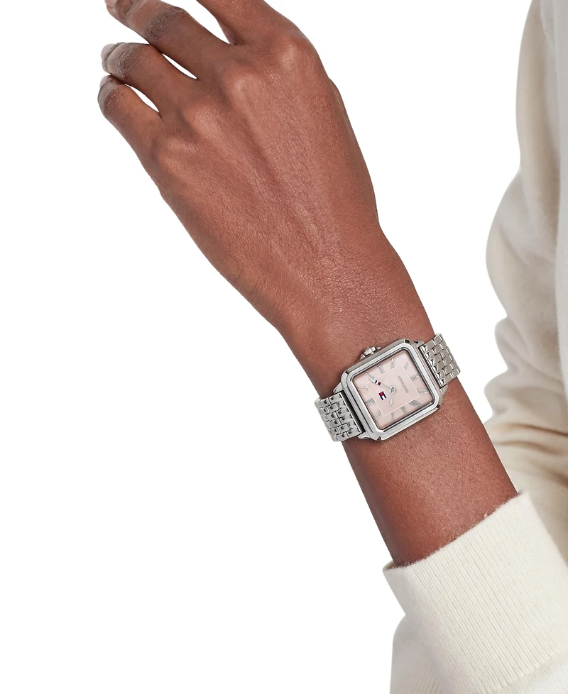 Tommy Hilfiger Women's Quartz Silver-Tone Stainless Steel Bracelet Watch 22.5mm