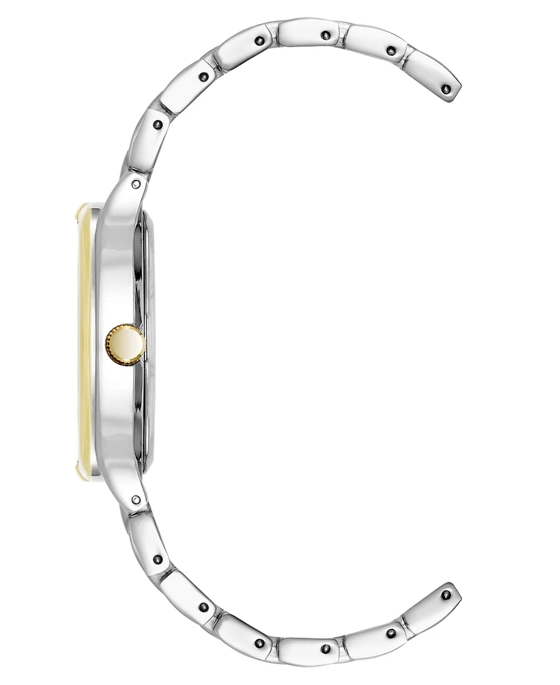 Anne Klein Women's Quartz Tear Drop Brown Two-Tone Alloy Metal Bracelet Watch 30 x 25mm