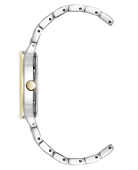 Anne Klein Women's Quartz Tear Drop Brown Two-Tone Alloy Metal Bracelet Watch 30 x 25mm
