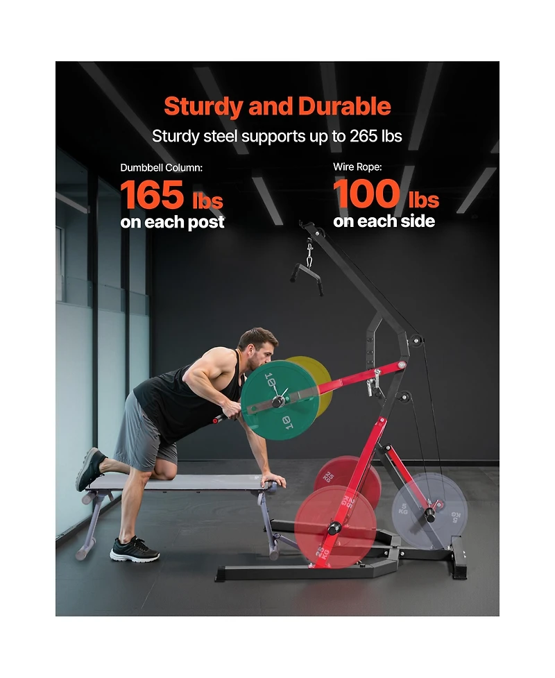 Sevorley Leverage Home Gym with 2:1 Lat Low Row System, 265 lb Capacity