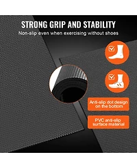 Sevorley Large Non-Slip Exercise Mat with Carry Bag and Strap, 8 x 5 ft Yoga and Fitness Mat
