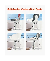 Sevorley Sliding Boat Seat Pedestal Base for 2-7/8 in Post, Aluminum
