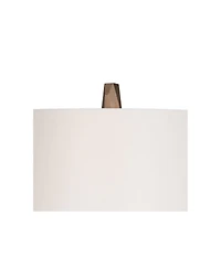 Possini Euro Design Modern Table Lamp with Acrylic Riser 32 1/2" Tall Champagne Drum Shade for Bedroom Living Room