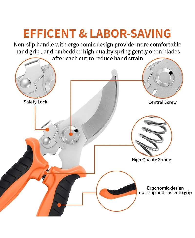 Xdovet Garden Pruning Shears Stainless Steel Tools