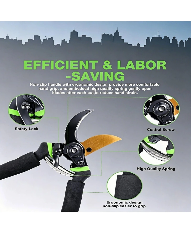 Xdovet Pruning Shears Garden Gloves Steel Hand Tool Kit