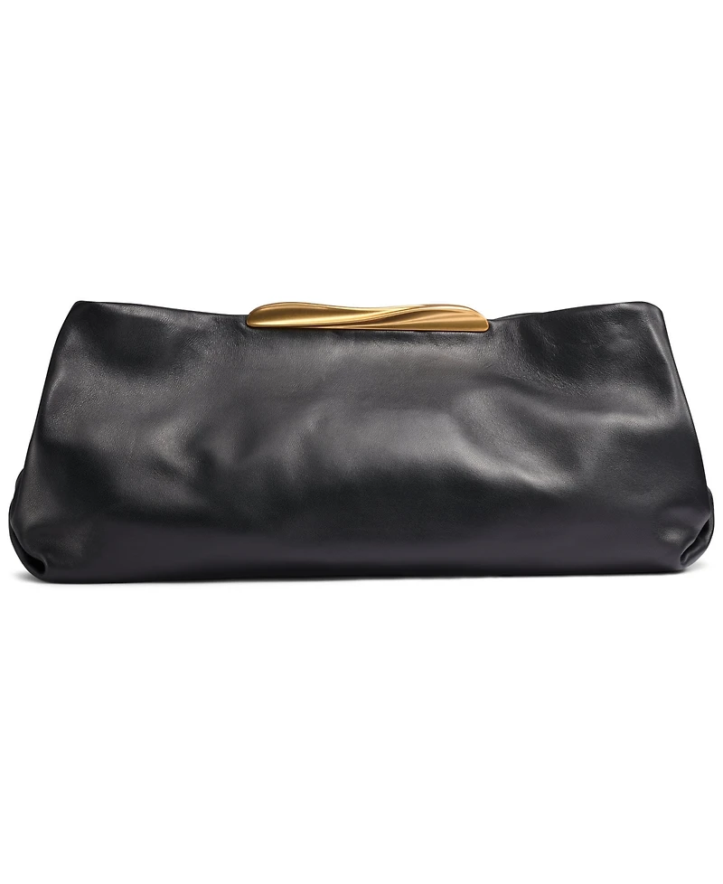Donna Karan New York Poplin Extra-Large Leather Clutch