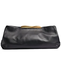 Donna Karan New York Poplin Extra-Large Leather Clutch