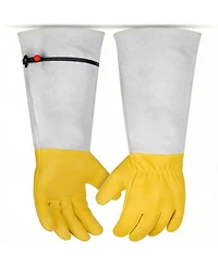 Xdovet Goatskin Leather Garden Gauntlet Gloves Thorn Proof