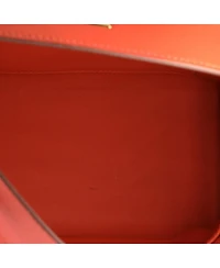Pre-Owned HERMES Kelly 25 Handbag Orange Swift with Gold Hardware