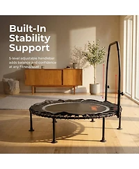 Sunny Health & Fitness Active 48-Inch Fitness Trampoline with Adjustable Handlebar