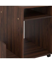 Slickblue 3-Tier Rolling End Table with Storage Rack Modern Mobile stand