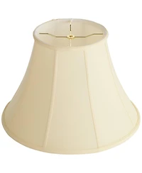 Imperial Shade Creme Large Bell Lamp Shade 9" Top x 18" Bottom x 13" Slant x 12.5" High (Spider) Replacement with Harp and Finial