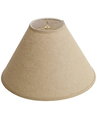 Springcrest 6" Top x 17" Bottom x 11 1/2" High x 11 1/2" Slant Lamp Shade Replacement Large Empire Fine Burlap Spider Harp Finial