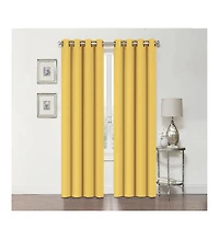 Kate Aurora 2 Pieces Blackout Grommet Thermal Window Curtain Panels