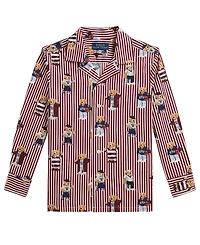 Polo Ralph Lauren Boys' 2T-7 Bear Striped Shirt