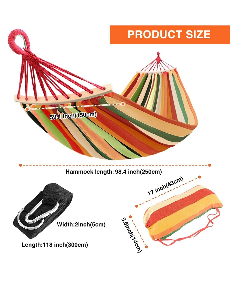 Piscifun Portable Double Single Hammock With Tree Straps Carrying Bag 660lbs Capacity For Camping Outdoor