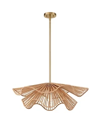 Possini Euro Design Possini Euro Largo 29 3/4" Wide Gold and Natural Rope Modern Pendant