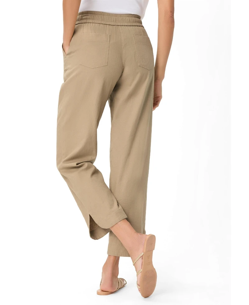 Olsen Women's Mona Fit Pull-On Linen Blend Pant