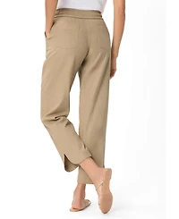 Olsen Women's Mona Fit Pull-On Linen Blend Pant