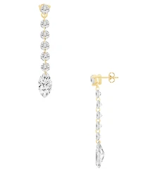 Macy's Lab-Grown Diamond Drop Earrings (2 ct. t.w.) in 14k Yellow Gold