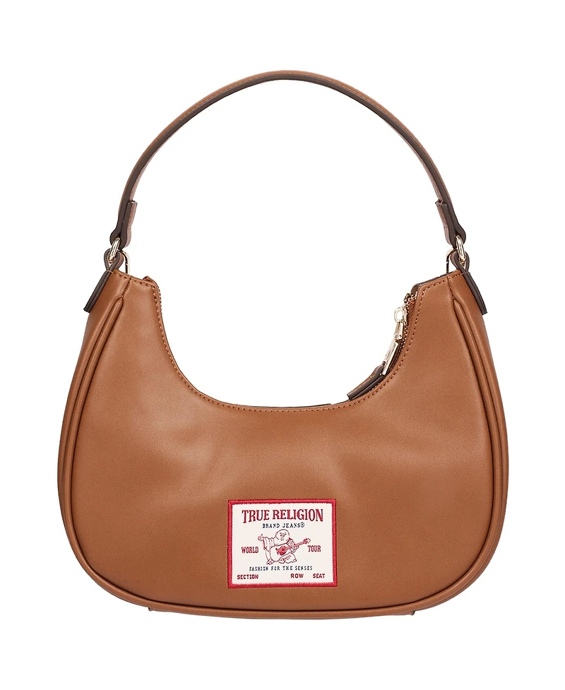 True Religion Women's Chain and Studs Pu Hobo Bag