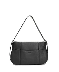 Susu Women's Muse Pebble Leather Shoulder Bag Minimalist Slim East-West Convertible Crossbody Purse