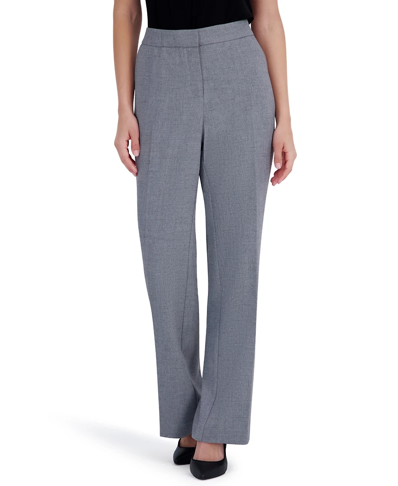 Kasper Women's Stretch Crepe Slim Leg Pant, Regular & Petite