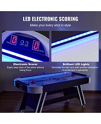 Sevorley 72 Air-Powered Hockey Table with Led Lights and Electronic Scoring